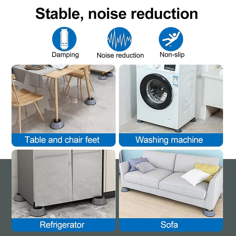 Washing Machine Anti Vibration Anti-vibration Legs Pads Rubber Mat Slipstop Silent Universal Refrigerator Furniture Fixed Raiser